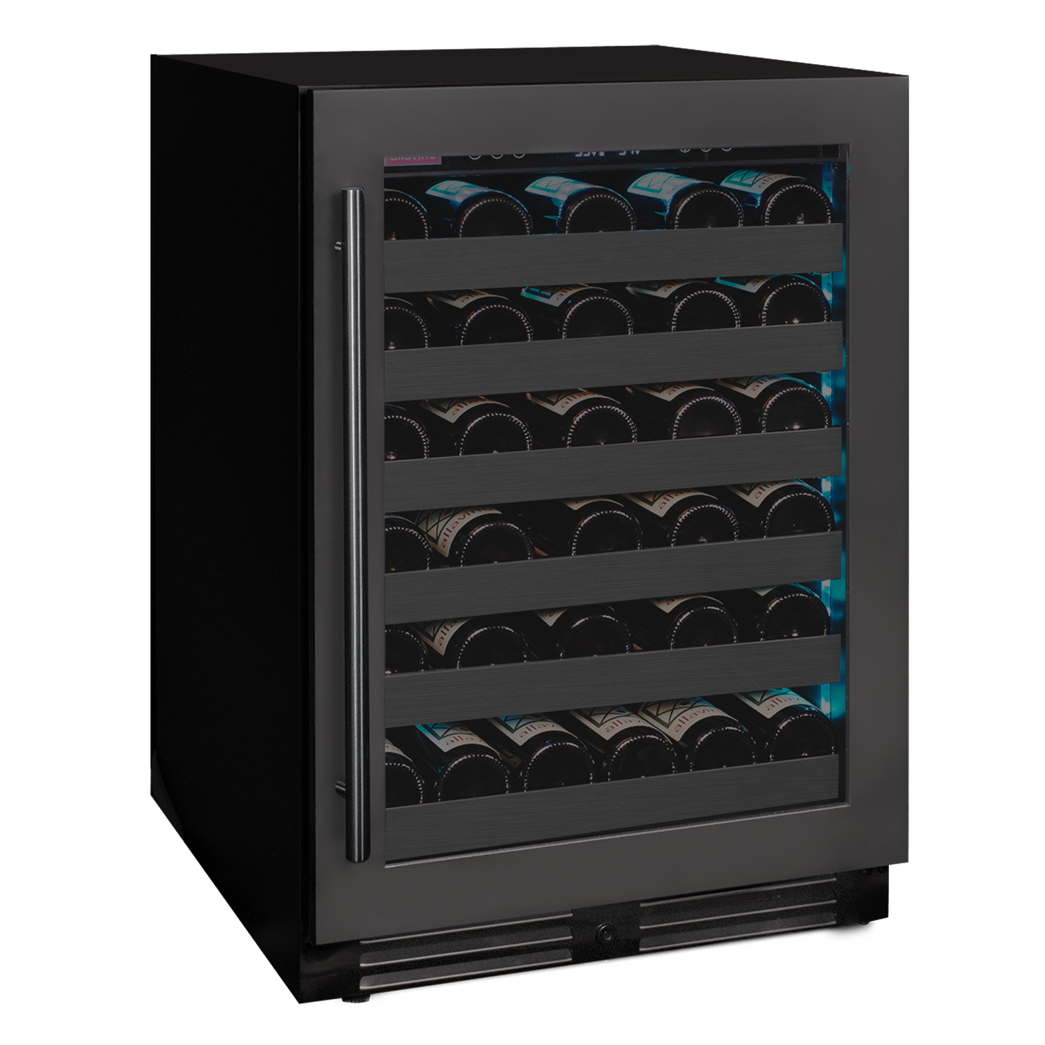 Allavino Reserva Series 50 Bottle Single Zone Built-in Luxury Wine Refrigerator with Black Stainless Steel Door - Right Hinge AO BDW5034S-1BSR