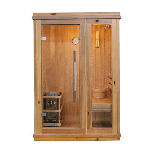 Sunray "Aston" 1 Person Traditional Sauna - w/ Hemlock - HL100TN