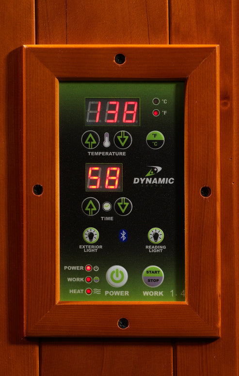 Golden Designs Dynamic "Madrid Elite" 3-person Ultra Low EMF FAR Infrared Sauna w/ Canadian Hemlock DYN-6310-04 Elite