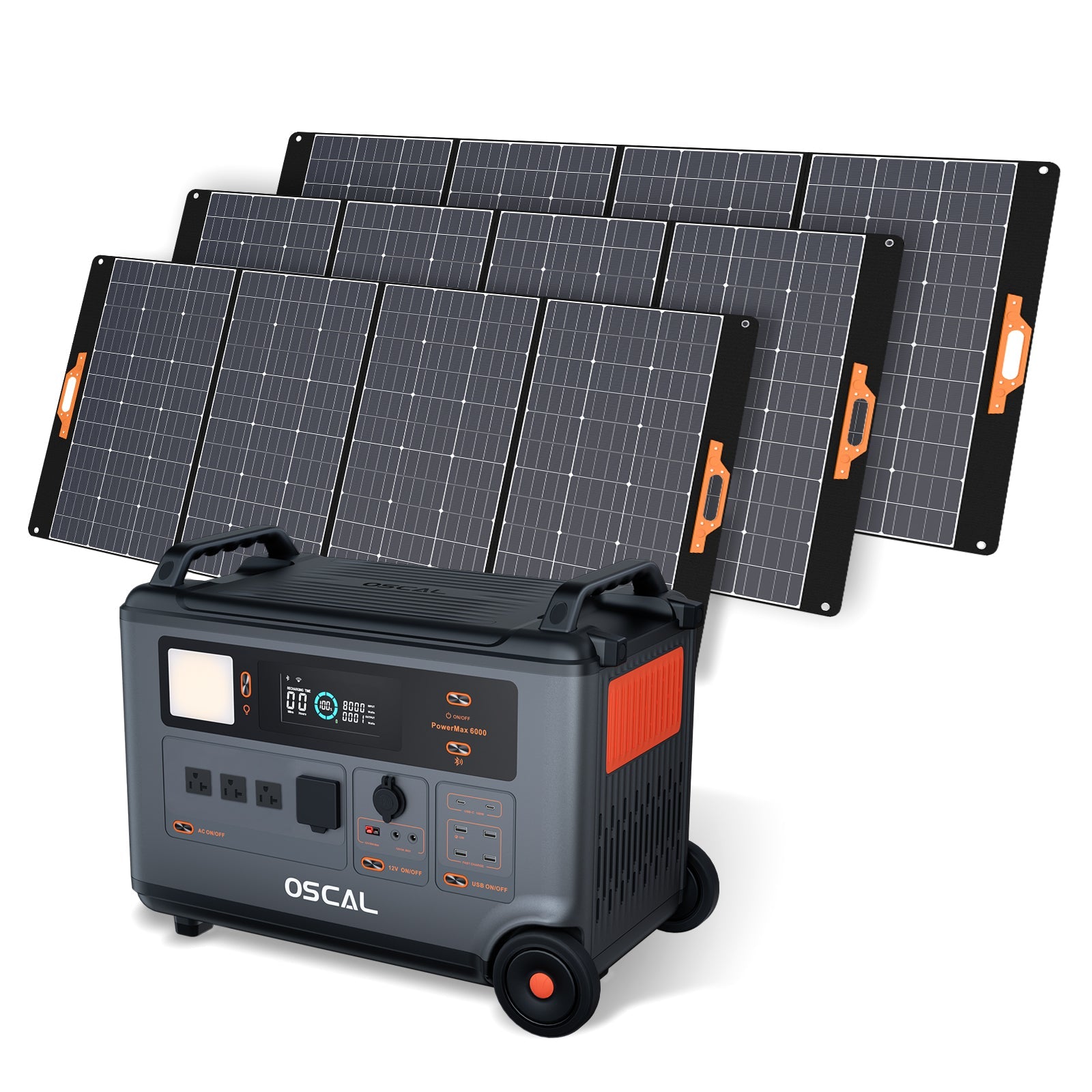 Oscal PowerMax 6000 6000W Portable Power Station with 120/240V Dual Voltage