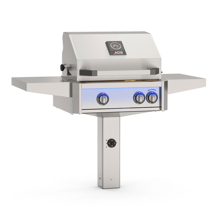 American Outdoor Grill 24" In-Ground Post "L" Series Gas Grill With Rotisserie (Accessible Height)
