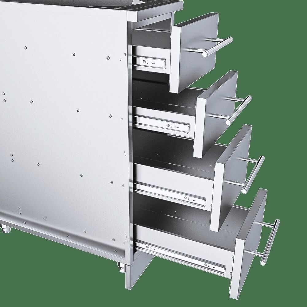 Sunstone 12″ 4 Multi Drawer Storage Base Cabinet – SBC12SMD