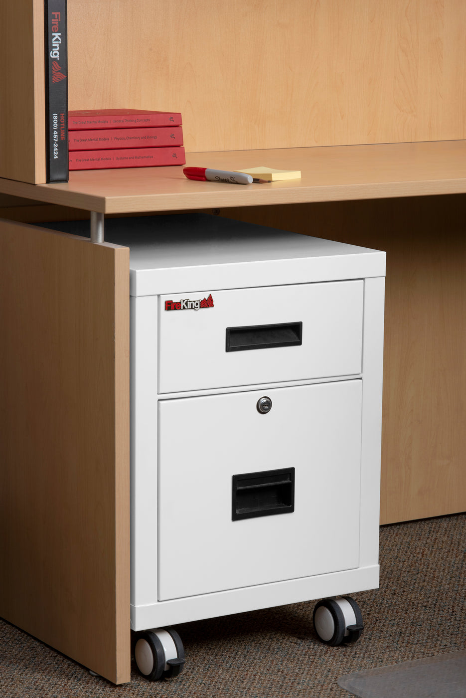 FireKing Mobile Pedestal Legal/Letter File Cabinet - 1-Hour Fire Rated - 4 Colors FireKing Mobile Pedestal Legal/Letter File Cabinet - 1-Hour Fire Rated - 4 Colors 2M1822-1BL