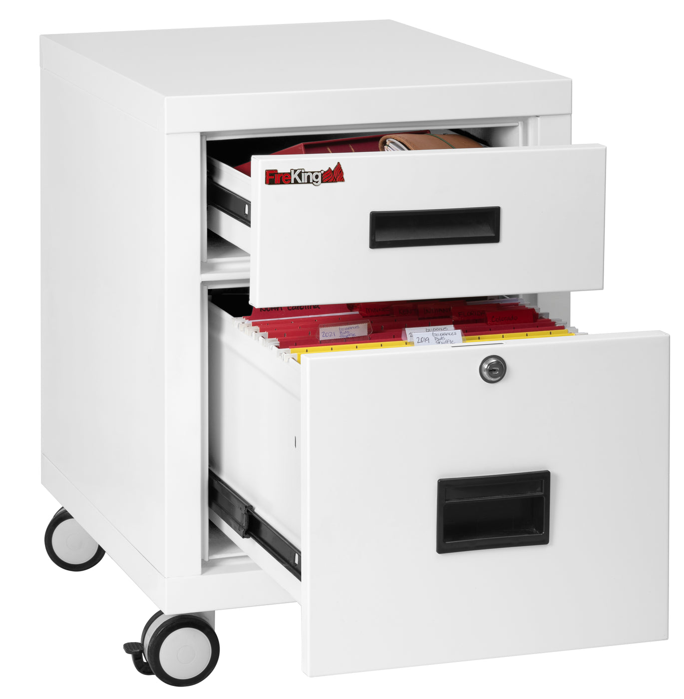 FireKing Mobile Pedestal Legal/Letter File Cabinet - 1-Hour Fire Rated - 4 Colors FireKing Mobile Pedestal Legal/Letter File Cabinet - 1-Hour Fire Rated - 4 Colors 2M1822-1BL