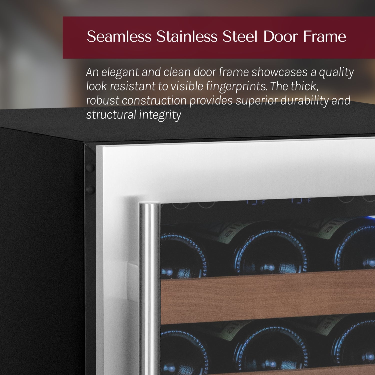 Allavino Reserva Series 102 Bottle Four Zone Undercounter Wine Refrigerator Cooler with Stainless Steel Doors - Side-by-Side BF 2X-VSW5134D-2S