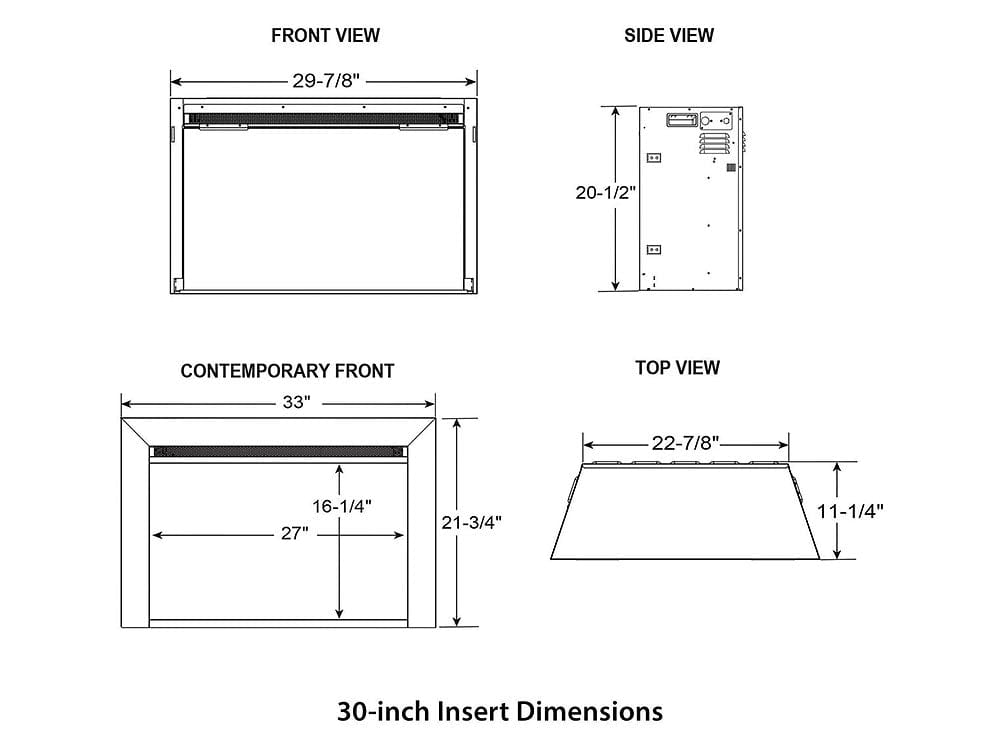 SimpliFire 30-In Electric Fireplace Insert  SF-INS30