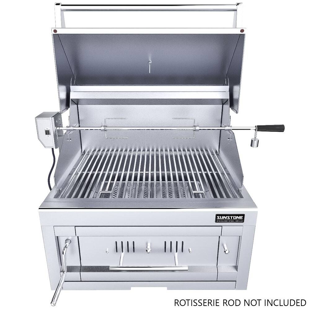 Sunstone® Series 28″ Single Zone 304 Stainless Steel Charcoal Grill – SUNCHDZ28