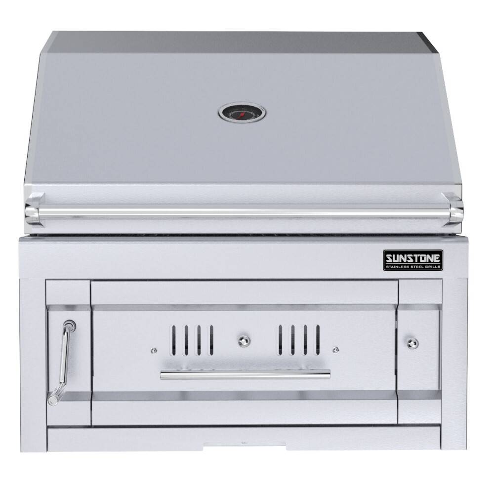 Sunstone® Series 28″ Single Zone 304 Stainless Steel Charcoal Grill – SUNCHDZ28