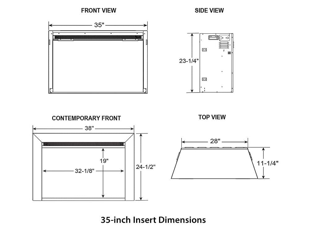 SimpliFire 35-In Electric Fireplace Insert  SF-INS35