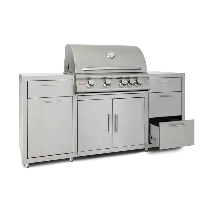 Blaze 6 ft Stainless Steel BBQ Island w/ Premium LTE 32 in. Natural Gas Grill - BLZ-SS-ISLAND-4LTE2-NG