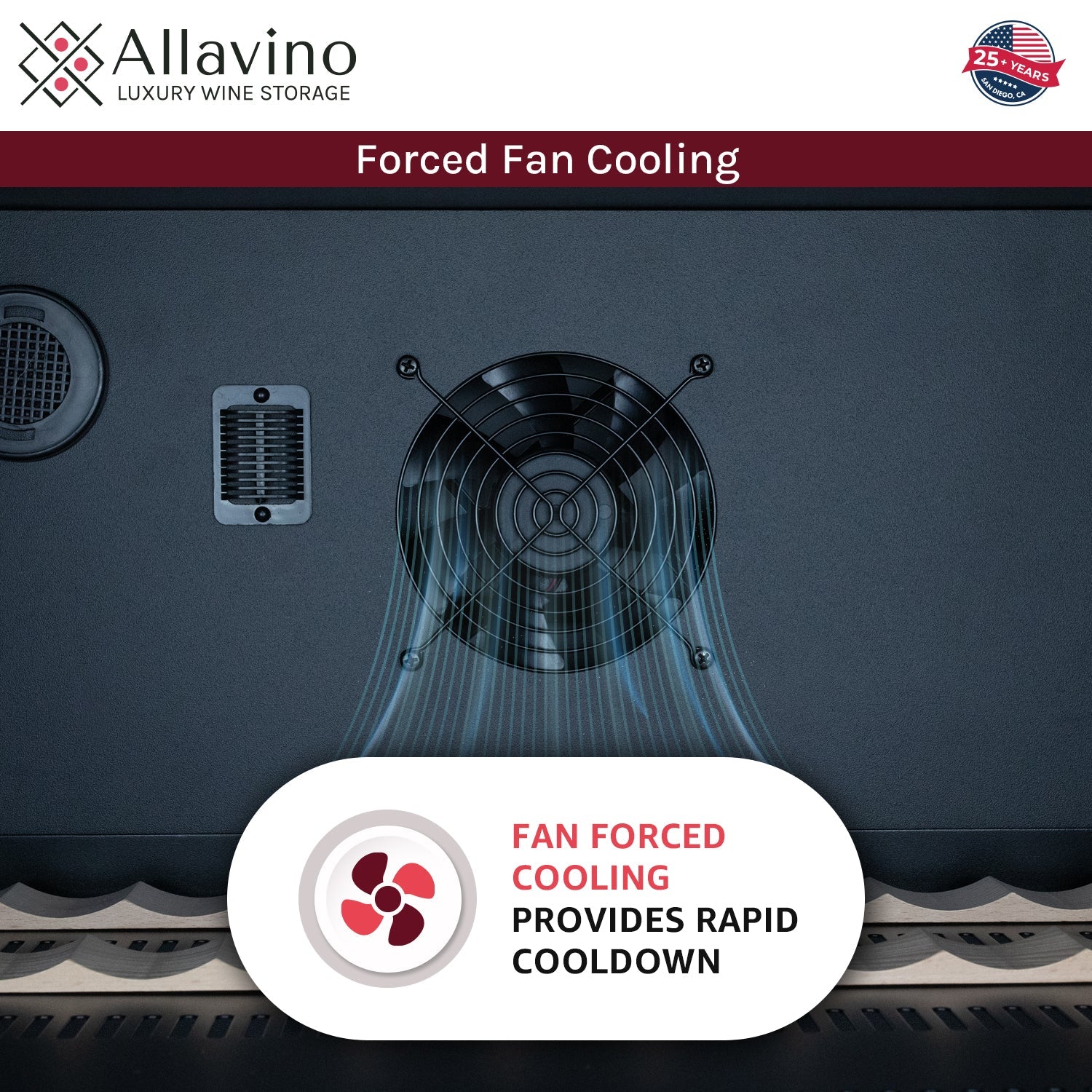 Allavino Reserva Series 102 Bottle Three Zone Undercounter Wine Refrigerator Cooler with Stainless Steel Doors - Side-by-Side  BF 3Z-VSW5134-S