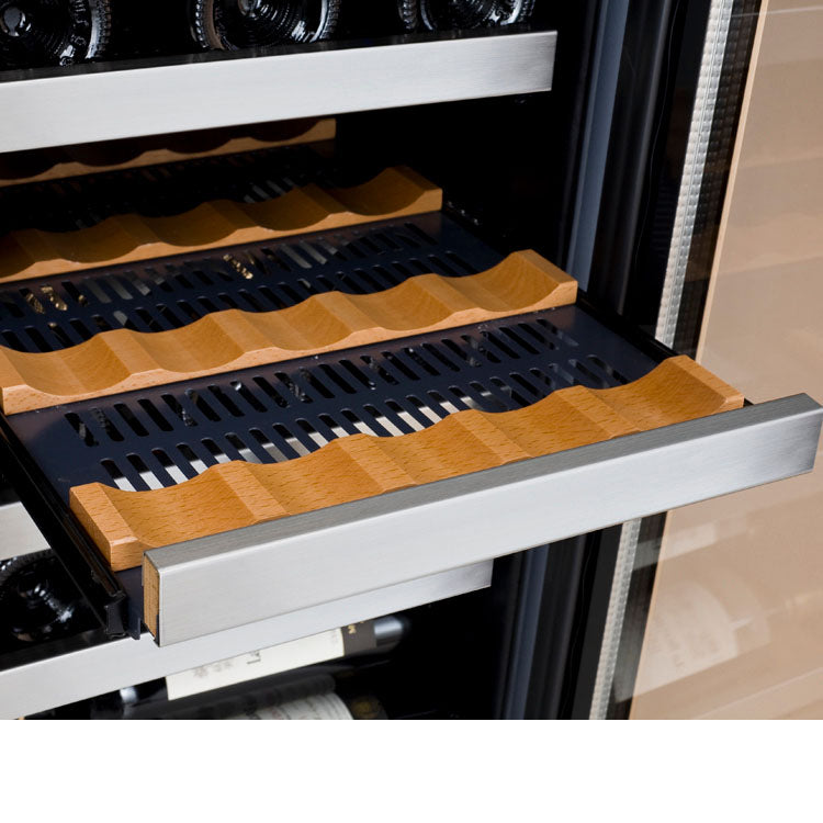 Allavino 30" Wide FlexCount II Tru-Vino 30 Bottle/88 Can Dual Zone Stainless Steel Built-In Wine Refrigerator/Beverage Center  AO VSWB30-2SF20