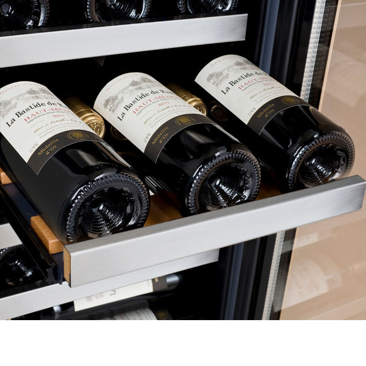 Allavino 30" Wide FlexCount II Tru-Vino 30 Bottle/88 Can Dual Zone Stainless Steel Built-In Wine Refrigerator/Beverage Center  AO VSWB30-2SF20