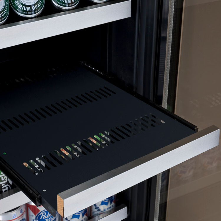 Allavino 30" Wide FlexCount II Tru-Vino 30 Bottle/88 Can Dual Zone Stainless Steel Built-In Wine Refrigerator/Beverage Center  AO VSWB30-2SF20