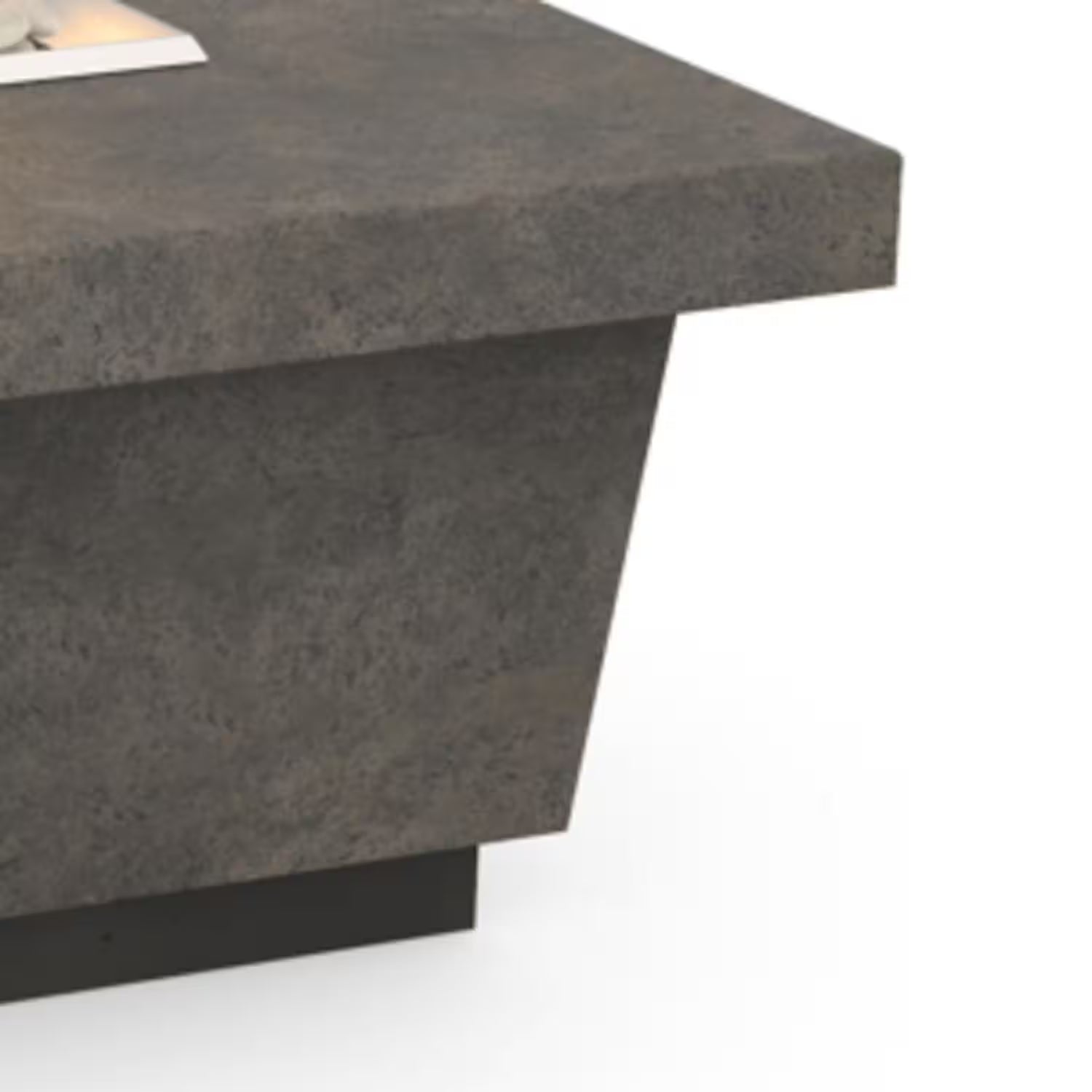 American Fyre Designs Contempo LP Select 52 Inch Rectangular GFRC Propane Fire Pit Table in Dark Basalt 785-DB-11-M4PC
