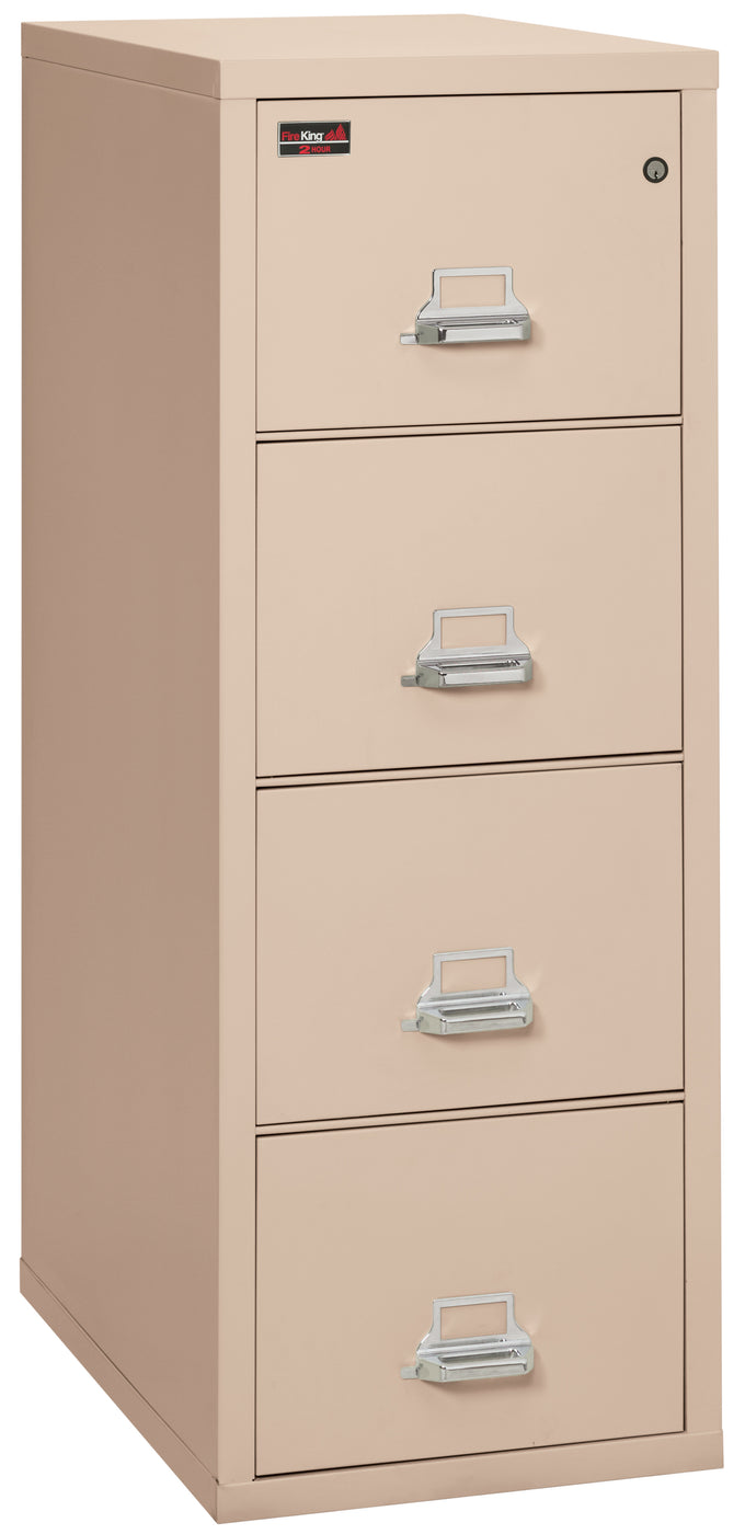 FireKing 2-Hour Fire-Rated Vertical File Cabinet - 2, 3, or 4 Drawers - 11 Colors 2-1929-2BR