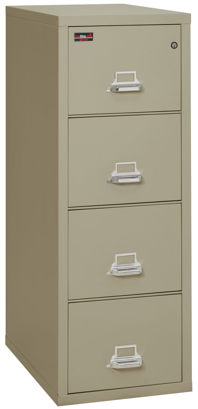 FireKing 2-Hour Fire-Rated Vertical File Cabinet - 2, 3, or 4 Drawers - 11 Colors 2-1929-2BR