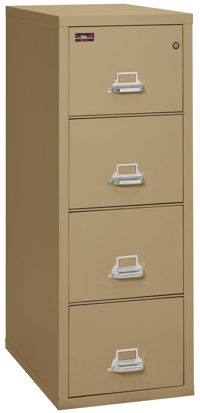 FireKing 2-Hour Fire-Rated Vertical File Cabinet - 2, 3, or 4 Drawers - 11 Colors 2-1929-2BR