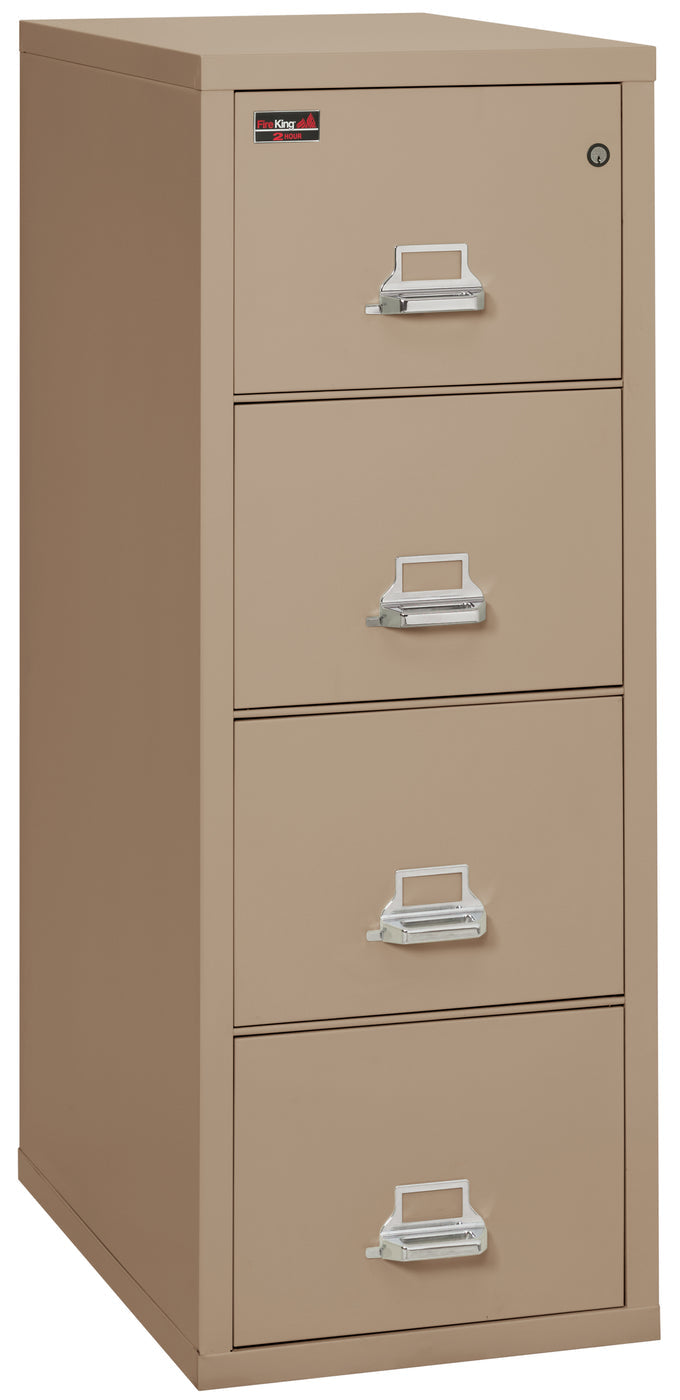 FireKing 2-Hour Fire-Rated Vertical File Cabinet - 2, 3, or 4 Drawers - 11 Colors 2-1929-2BR