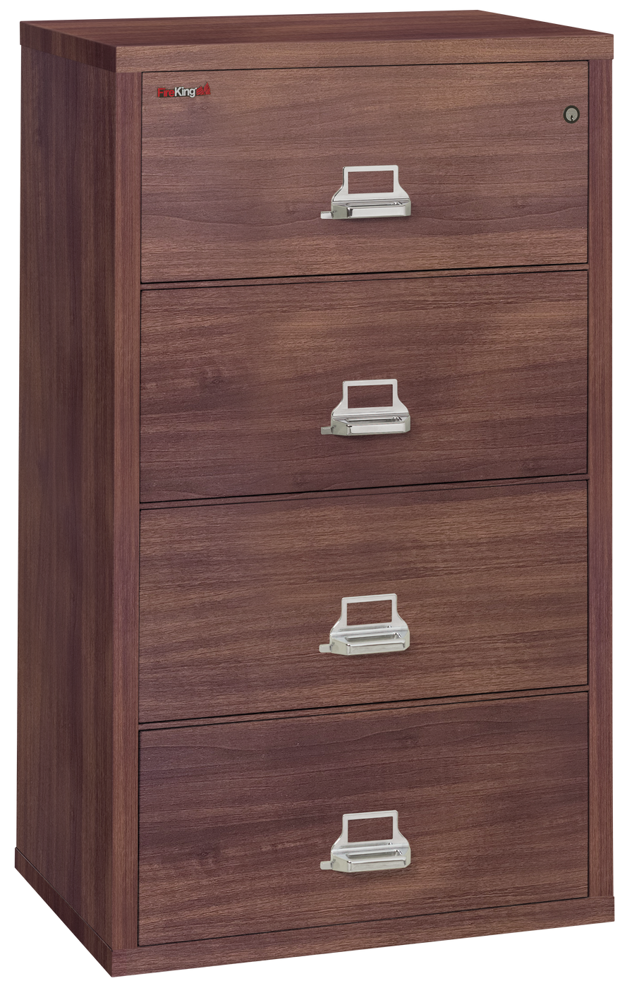 FireKing Designer Series Lateral File Cabinet - 1-Hour Fire-Rated & High Security - 2, 3, or 4 Drawers - 4 Colors