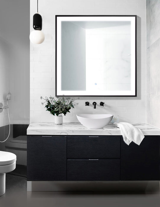 Krugg Soho 36″ X 36″ Black LED Bathroom Mirror SOHO3636B