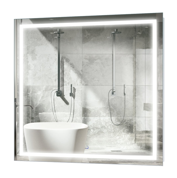 Krugg Icon 42″ x 24″ LED Bathroom Mirror With Dimmer & Defogger | Lighted Vanity Mirror