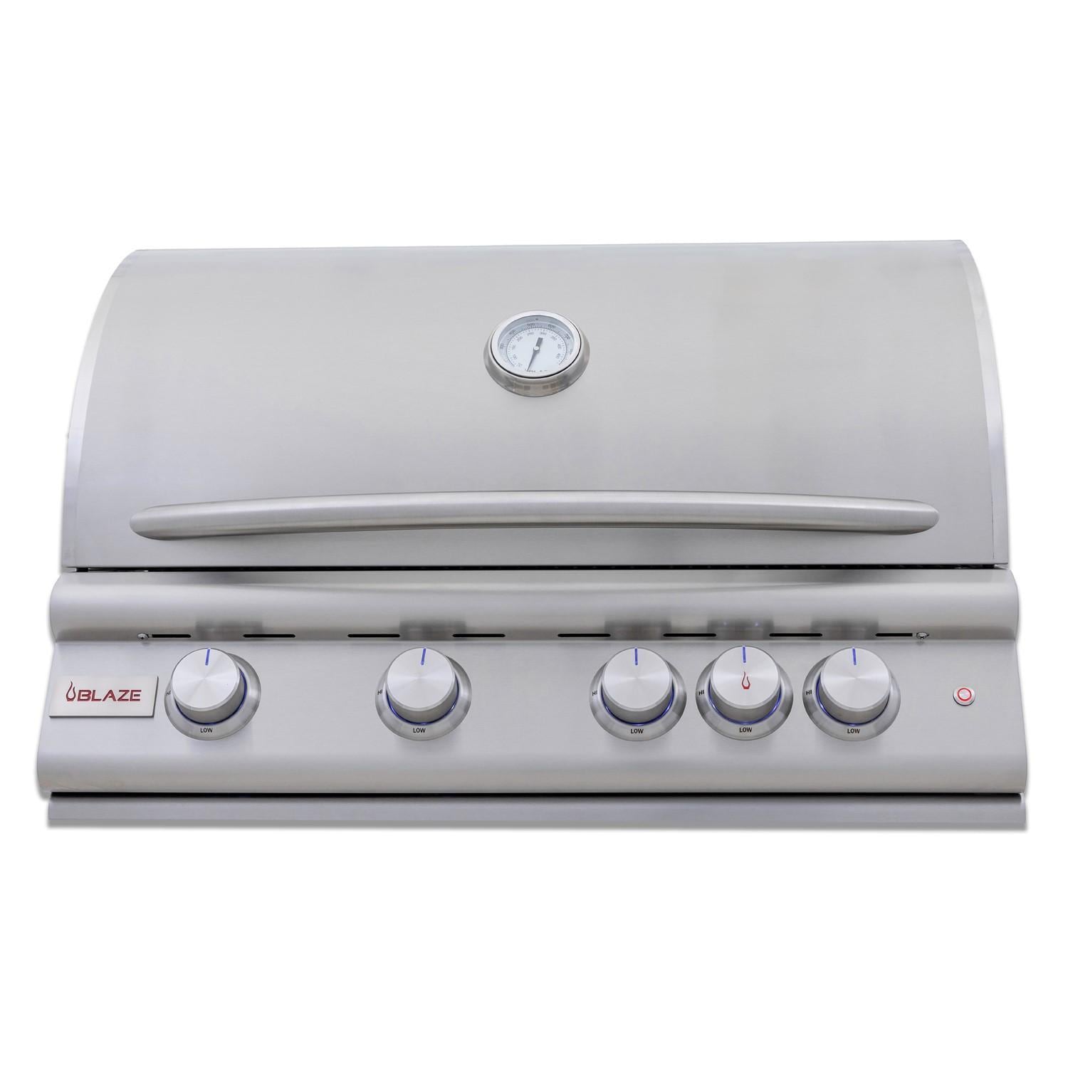 Blaze LTE+ 32-Inch 4-Burner Built-In Natural Gas Grill w/ Lift-Assist Hood & Rear Infrared Burner - BLZ-4LTE3-NG