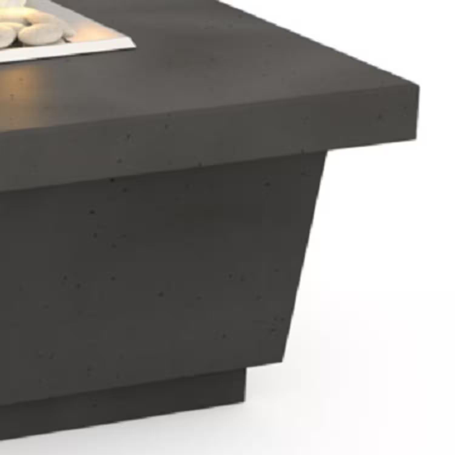 American Fyre Designs Contempo LP Select 52 Inch Rectangular GFRC Propane Fire Pit Table Black Lava  785-BA-11-M4PC