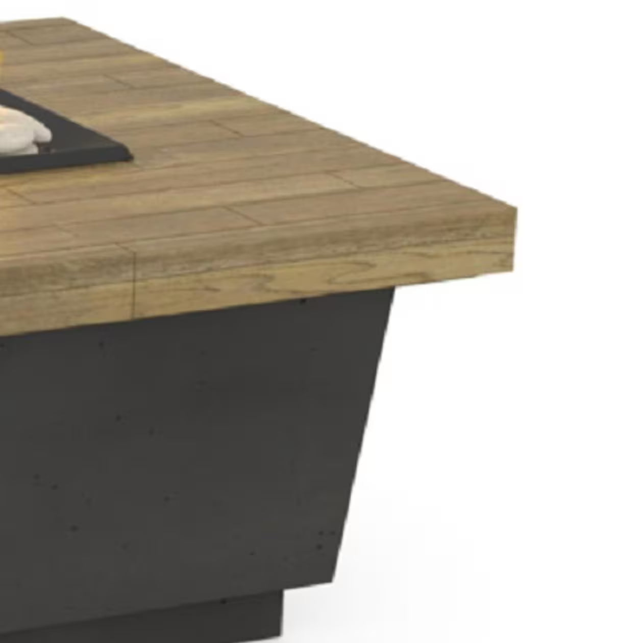 American Fyre Designs Contempo LP Select 52 Inch Rectangular GFRC Propane Fire Pit Table in French Barrel Oak 785-BA-FO-M4PC