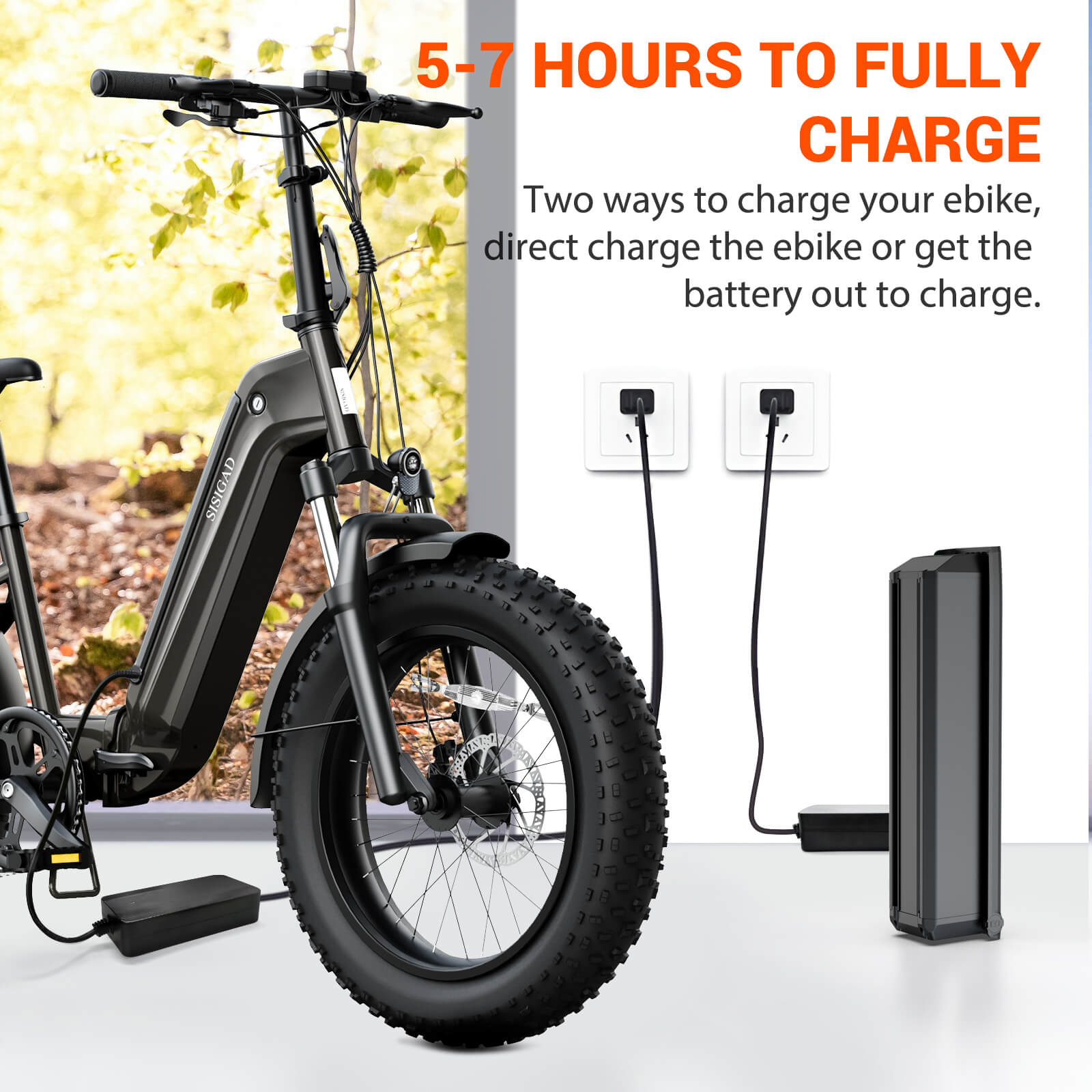 Sisigad 20" Champ Ext Fat Tire Folding Electric Bike