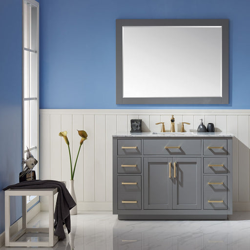 Altair Ivy 48" Single Bathroom Vanity Set with Carrara White Marble Countertop