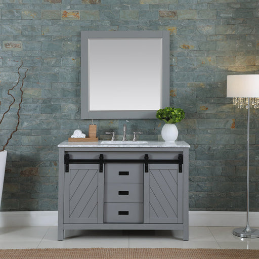 Altair Kinsley 48" Single Bathroom Vanity Set with Carrara White Marble Countertop