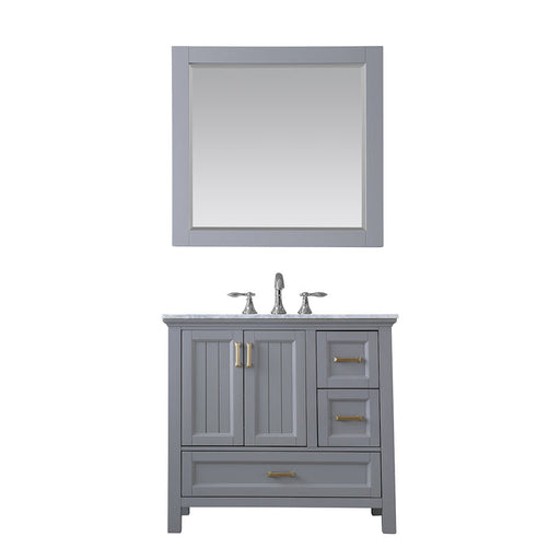 Altair Isla 36" Single Bathroom Vanity Set with Carrara White Marble Countertop