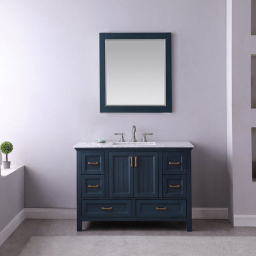 Altair Isla 48" Single Bathroom Vanity Set with Carrara White Marble Countertop