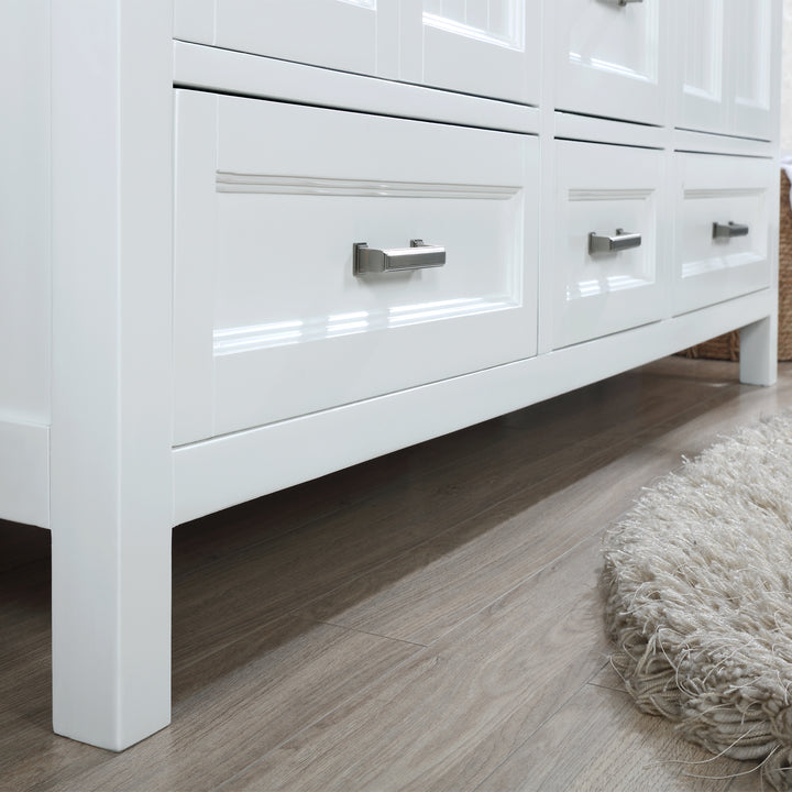 Altair Isla 72" Double Bathroom Vanity Set with Aosta White Marble Countertop