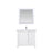 Altair Jardin 36" Single Bathroom Vanity Set with Carrara White Marble Countertop