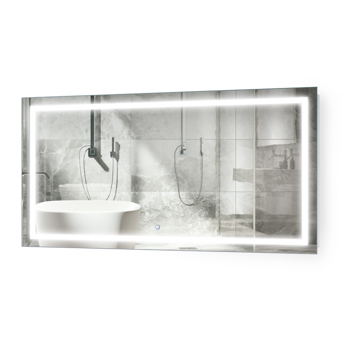 Krugg Icon 54″ X 24″ LED Bathroom Mirror w/ Dimmer & Defogger | Lighted Vanity Mirror