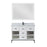 Altair Kesia 48" Single Bathroom Vanity Set with Aosta White Composite Stone Countertop