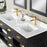 Altair Kesia 60" Double Bathroom Vanity Set with Aosta White Composite Stone Countertop