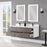 Altair Dione 60" Double Bathroom Vanity Set with Aosta White Stone Countertop