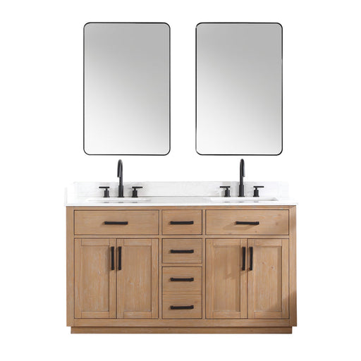 Altair Gavino 60" Double Bathroom Vanity with Composite Stone Countertop