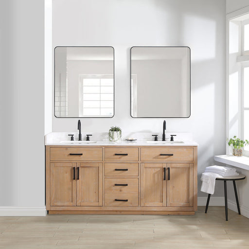 Altair Gavino 72" Double Bathroom Vanity with Composite Stone Countertop