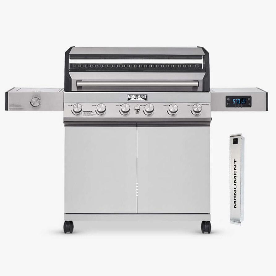 Monument Grills Denali 605 Stainless Smart Gas Grill 6 Burners Propane & Natural Gas