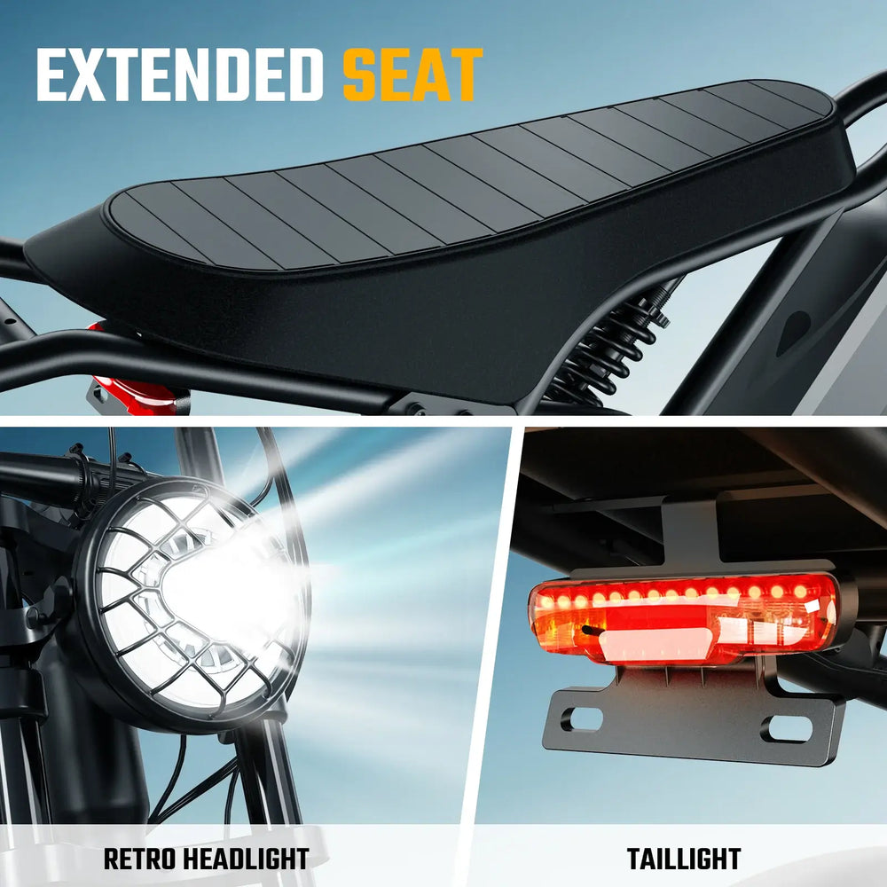 TST R002 20'' 1500W Full Suspension Moped-style Electric Bike