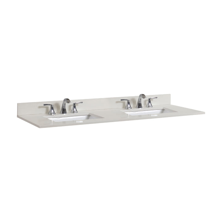 Altair Belluno Double Sink Bathroom Vanity Countertop in Milano White