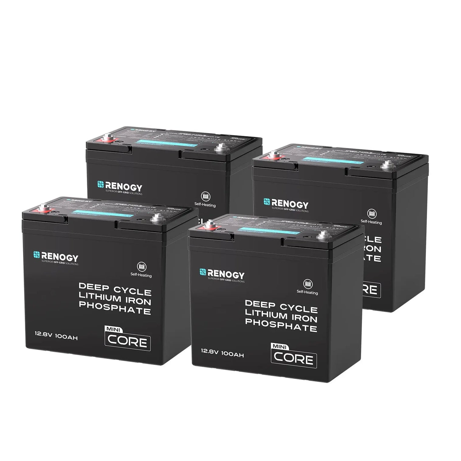 Renogy Mini Size 12V 100Ah DuoHeat Tech Lithium Iron Phosphate Battery RBT12100LFP-H-US