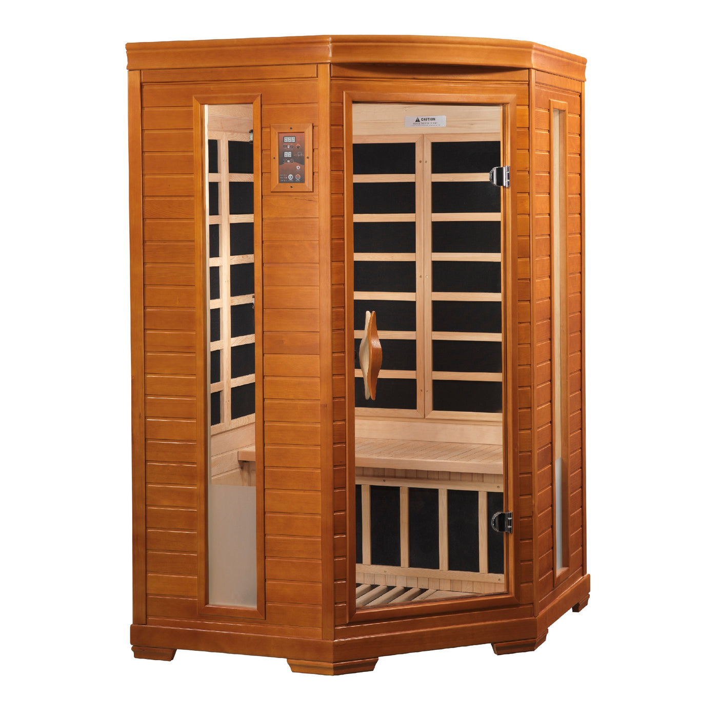 Golden Designs Dynamic "Heming" 2 Person Corner Ultra Low EMF FAR IR Sauna (DYN-6225-02 Elite)