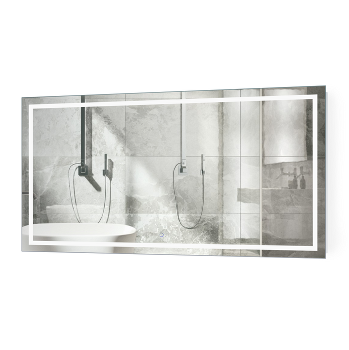 Krugg Icon 66″ X 36″ LED Bathroom Mirror w/ Dimmer & Defogger | Large Lighted Vanity Mirror
