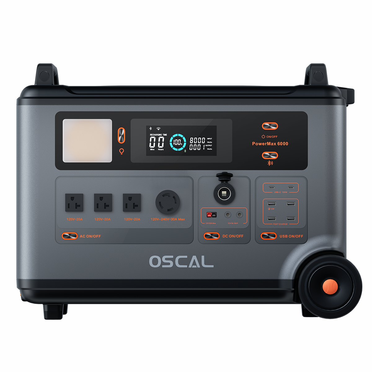 Oscal PowerMax 6000 6000W Portable Power Station with 120/240V Dual Voltage