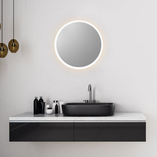 Altair Dimora Round Frameless Modern Bathroom Vanity LED Lighted Wall Mirror